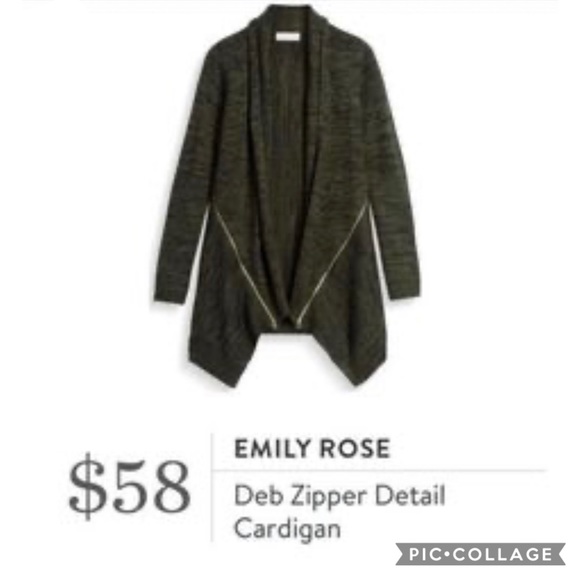 Stitch Fix / Emily Ro Sweaters - Stitch Fix / Emily Rose / Zipper Detail Long Cardi